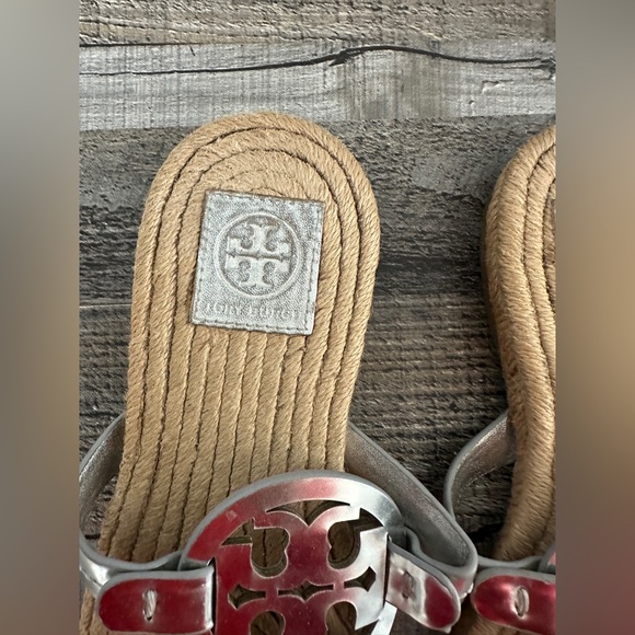 Tory Burch Metallic and Tan Sandals - Picture 5 of 8